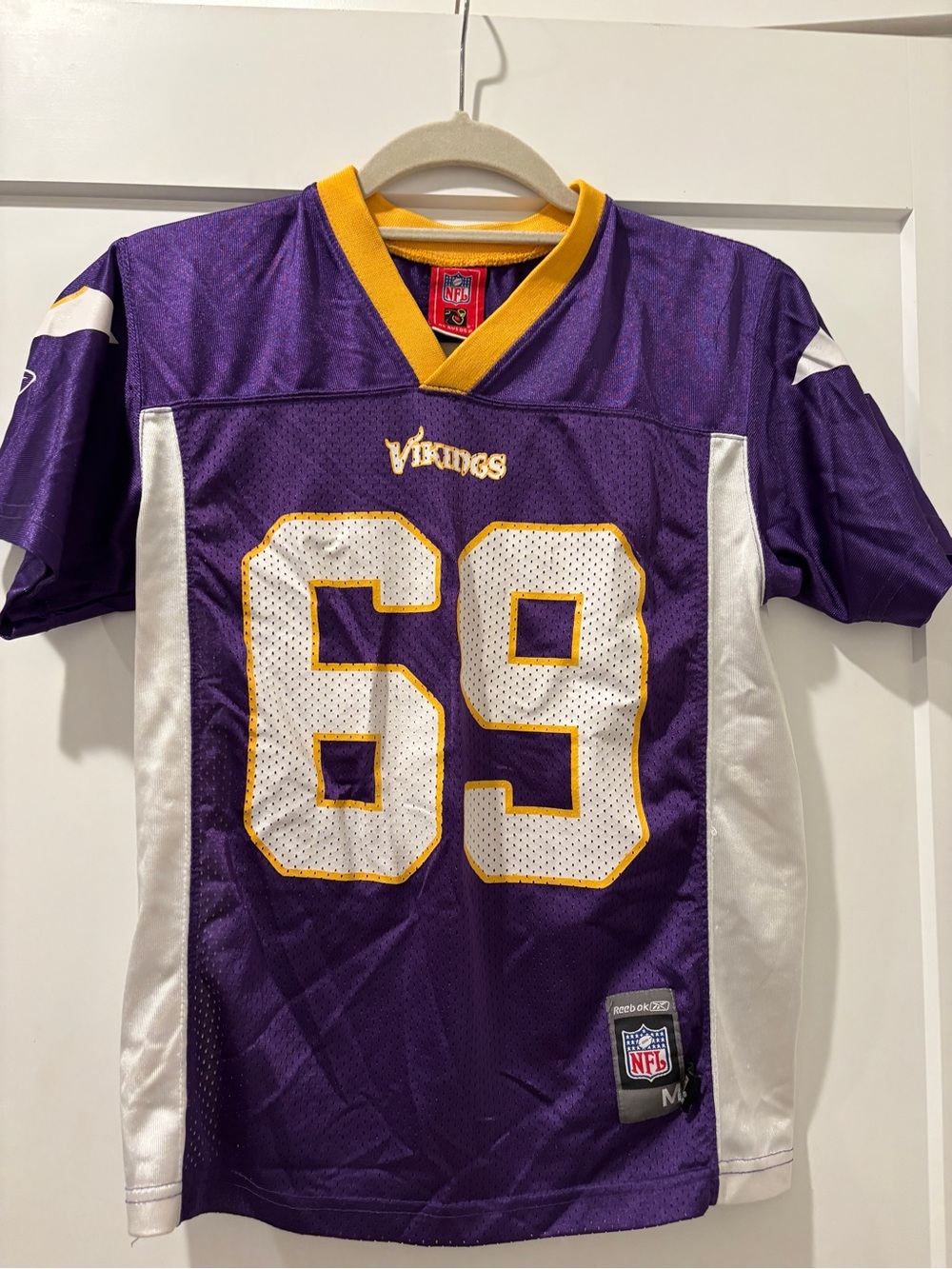 NFL Vikings Purple and White #69 Jared Allen Jersey